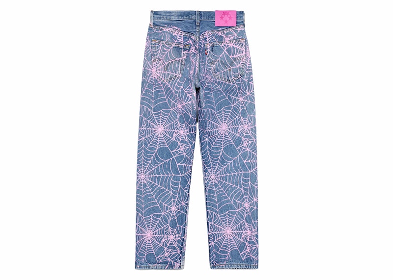 Sp5der AOP Vintage 501 Denim Pink Web