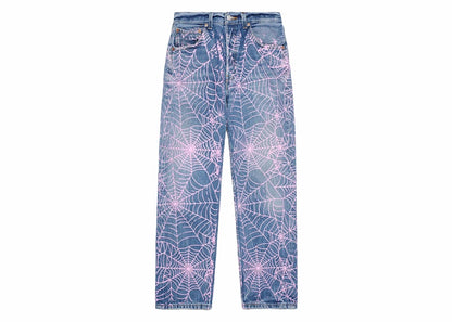 Sp5der AOP Vintage 501 Denim Pink Web