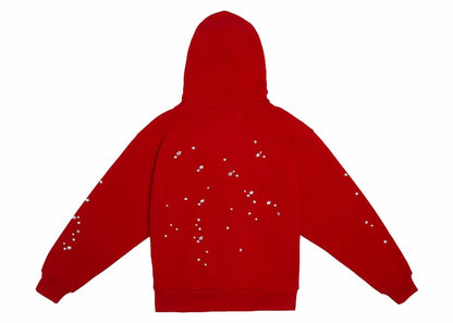 Sp5der Atlanta Zip Up Hoodie Red