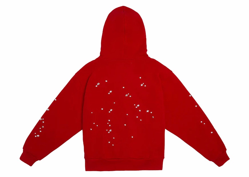 Sp5der Atlanta Zip Up Hoodie Red