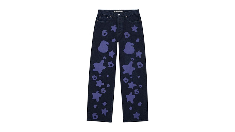 Sp5der Beluga Denim Jeans Indigo Denim