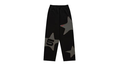 Sp5der Big Star Wide Leg Sweatpant Black