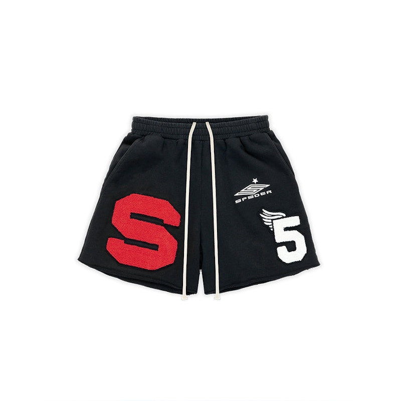 Sp5der Cut Sweatshort Vintage Black
