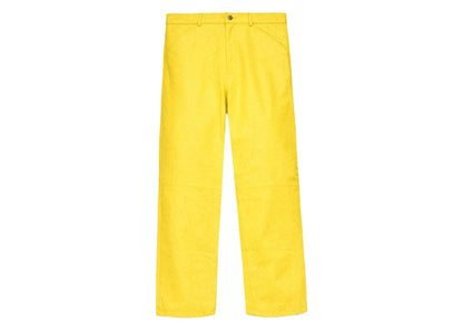Sp5der Debossed Web Leather Pant Yellow