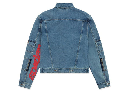 Sp5der Denim V3 Truck Jacket Light Wash Denim