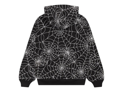 Sp5der Embroidered AOP Hoodie Black
