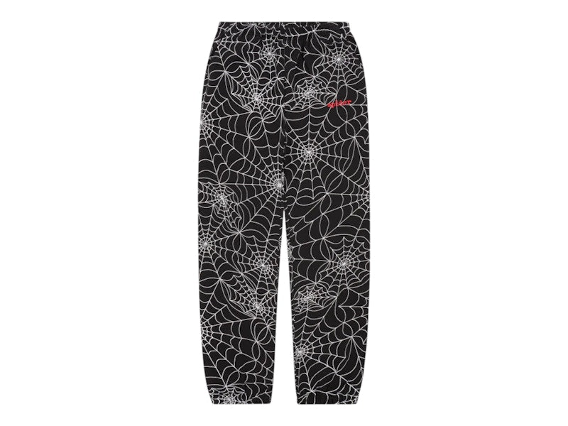 Sp5der Embroidered AOP Sweatpant Black