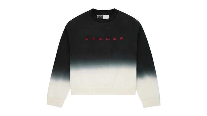 Sp5der Gradient Crewneck Black