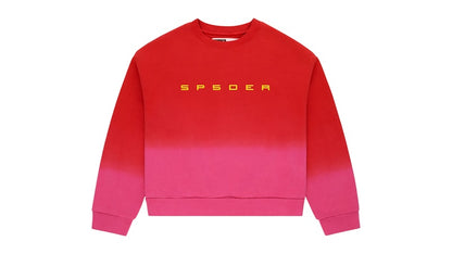 Sp5der Gradient Crewneck Red