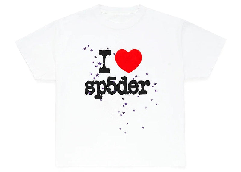 Sp5der I Heart SP5DER Tee White