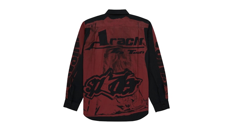 Sp5der Lap 5 Button Up Shirt Red