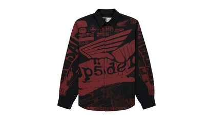 Sp5der Lap 5 Button Up Shirt Red