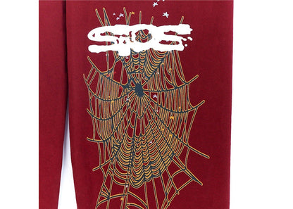 Sp5der Logo Sweatpant Maroon
