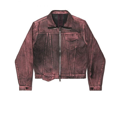 Sp5der Metallic Wash Denim Jacket Multi
