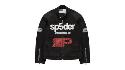 Sp5der Motorsport Denim Jacket Black