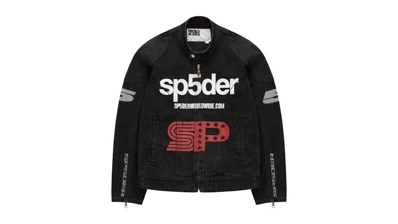 Sp5der Motorsport Denim Jacket Black