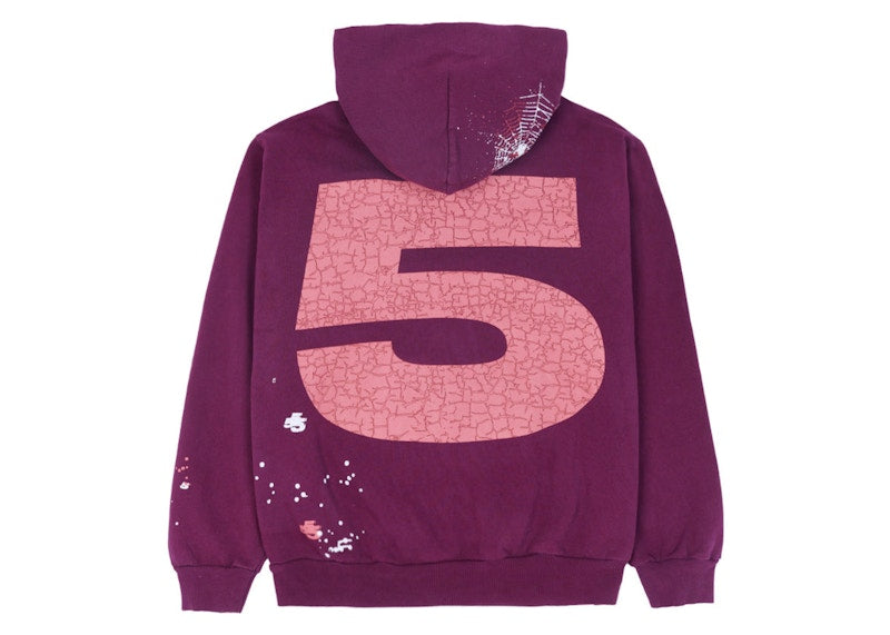 Sp5der Nocturnal Highway Hoodie Dark Purple