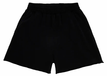 Sp5der OG Logo Embroidered Sweatshort Black