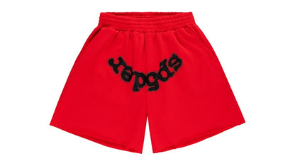 Sp5der OG Studded Sweatshort Red