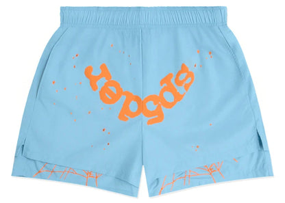 Sp5der OG Web Double Layer Short Light Blue