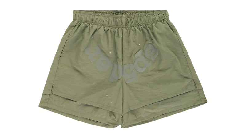 Sp5der OG Web Double Layer Short Sage