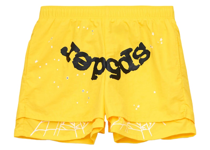 Sp5der OG Web Double Layer Short Yellow