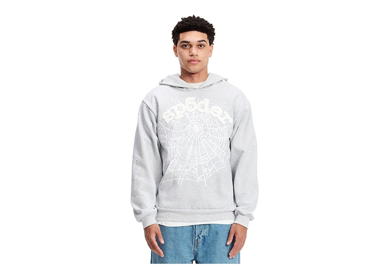 Sp5der OG Web Hoodie Heather Grey