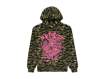 Sp5der OG Web V2 Tiger Camo Hoodie Tiger Camo