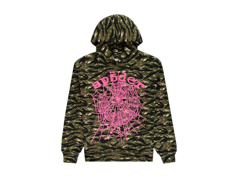 Sp5der OG Web V2 Tiger Camo Hoodie Tiger Camo