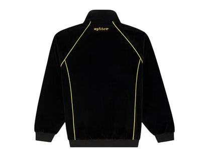 Sp5der Outline Velour Track Jacket Black