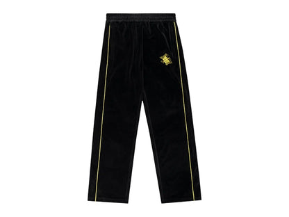 Sp5der Outline Velour Track Pant Black