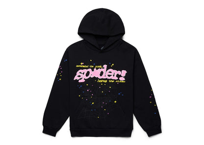 Sp5der P*NK V2 Hoodie Black