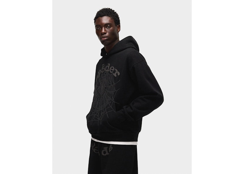 Sp5der Phantom Web Hoodie Black
