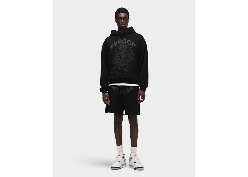 Sp5der Phantom Web Hoodie Black