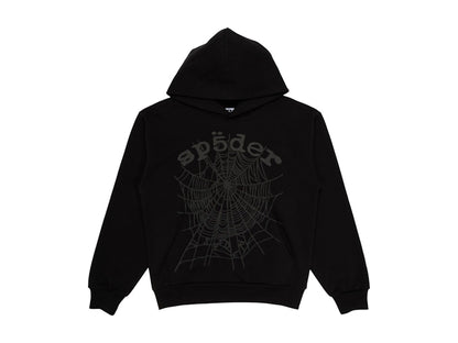 Sp5der Phantom Web Hoodie Black