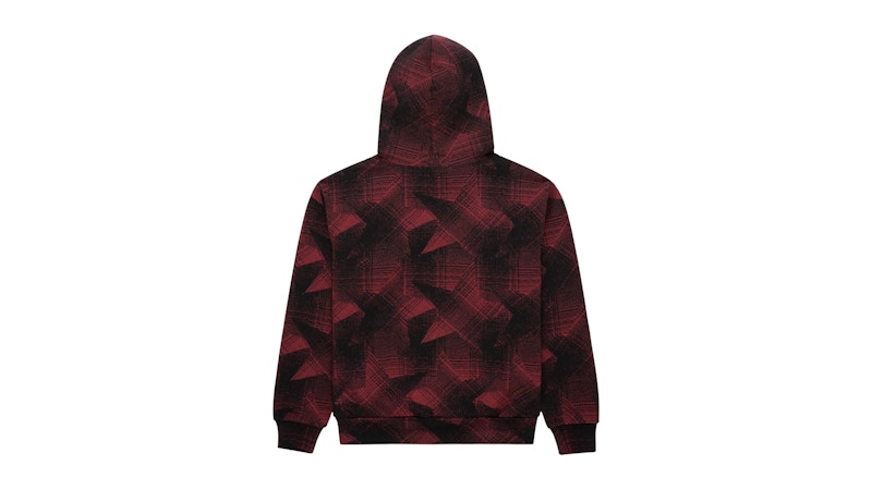 Sp5der Plaid Splatt Hoodie Black