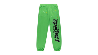 Sp5der Punk V2 Rhinestone Sweatpant Bright Green