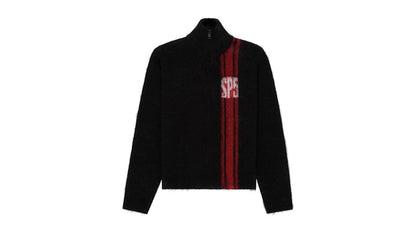 Sp5der Rally Knit Zip Sweater Black