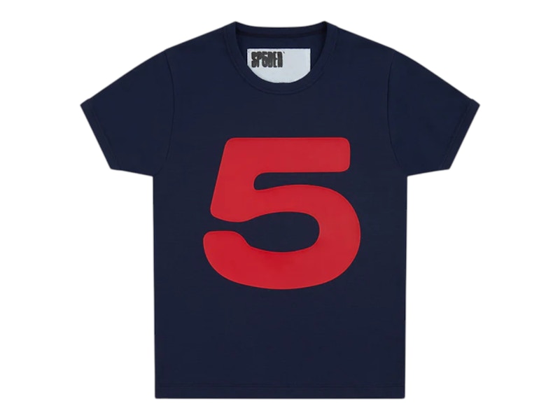 Sp5der Red 5 Baby Tee Navy