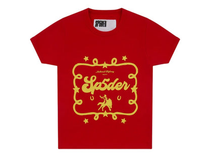 Sp5der Rodeo Poster Baby Tee Red