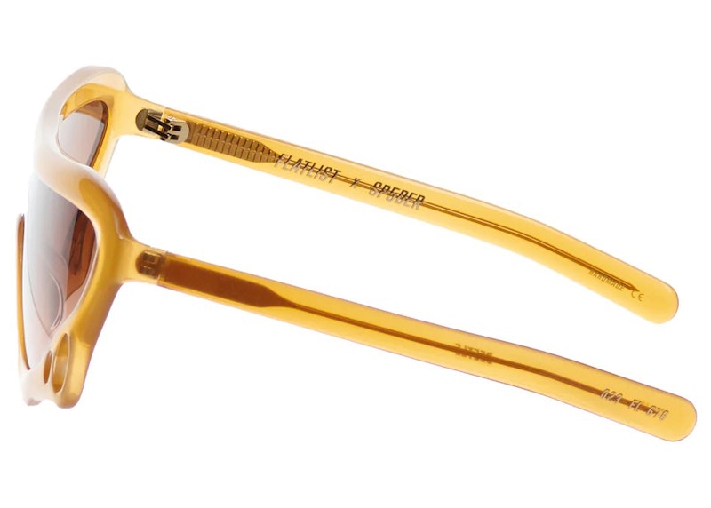 Sp5der SP5 X Flatlist Eyewear "Beetle" Sunglasses Milky Amber