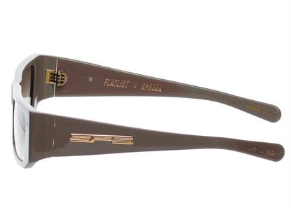 Sp5der SP5 X Flatlist Eyewear "Slug" Sunglasses Silver Mink