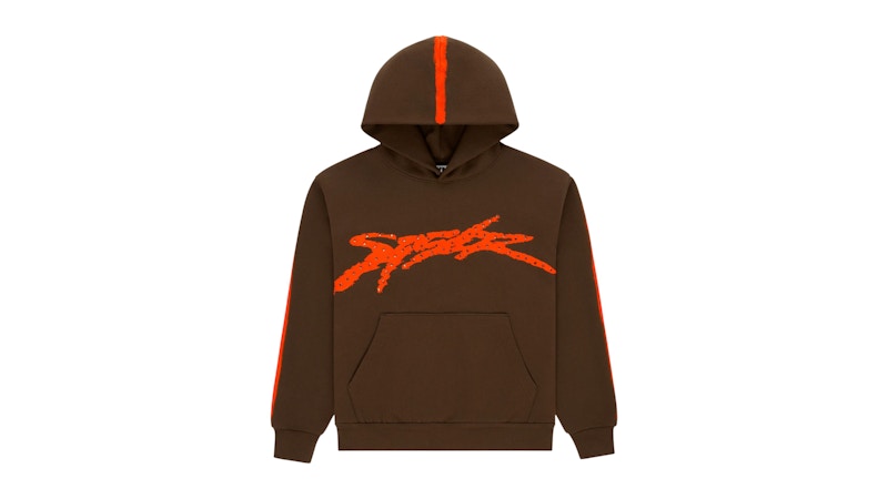 Sp5der Screaming Eagle Hoodie Brown
