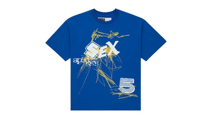 Sp5der Scribble Tee Blue
