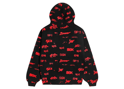 Sp5der Sex AOP Hoodie Black