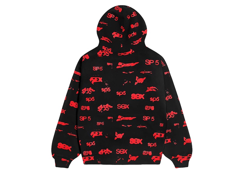 Sp5der Sex AOP Hoodie Black
