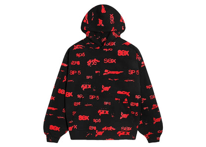 Sp5der Sex AOP Hoodie Black