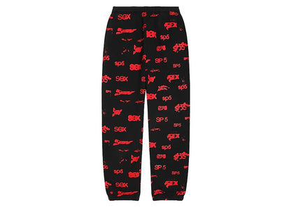 Sp5der Sex AOP Sweatpant Black