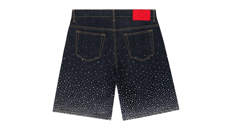 Sp5der Star Dust Denim Short Indigo