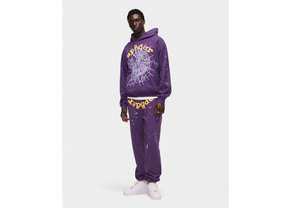 Sp5der Star OG Web V2 Hoodie Purple